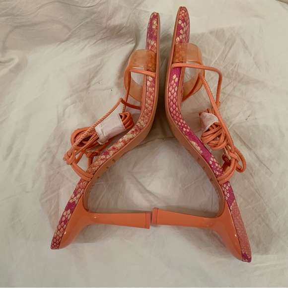 Antonio Melani Barden Lace-Up Dress Sandals 
Citrus Peach 7.5M or 10M New - Picture 9 of 12
